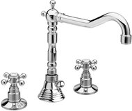 REITANO RUBINETTERIA ANTEA three-element basin mixer with retro spout, with spout, chrome 3221 - Tap