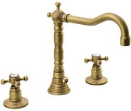 REITANO RUBINETTERIA ANTEA three-element basin mixer with retro spout, with spout, bronze 3226 - Tap