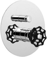 REITANO RUBINETTERIA INDUSTRY concealed shower mixer, 2 outlets, chrome/black 5185XTT - Tap