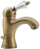 SAPHO KIRKÉ CRYSTAL pedestal basin mixer with spout, lever crystal, bronze KI02KB - Tap
