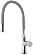 SAPHO SILI pedestal basin mixer, flexible arm, silver/chrome SR414 - Tap