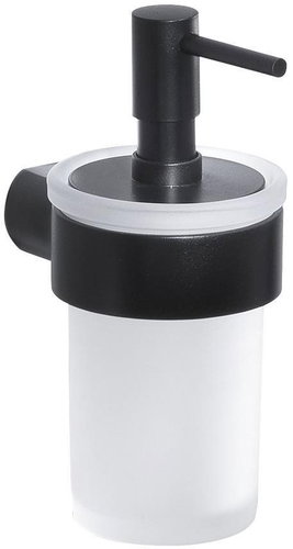 GEDY PIRENEI soap dispenser, black matt/milk glass PI8114 - Soap Dispenser - Main image