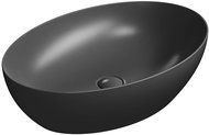 GSI PURA keramické umyvadlo na desku 60x42 cm, černá mat                                             - Umyvadlo