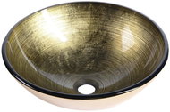 SAPHO FIANNA skleněné umyvadlo průměr 42 cm, bronz                                                   - Umyvadlo