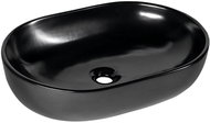 SAPHO CALEO keramické umyvadlo 60x42x14 cm, na desku, černá mat                                      - Umyvadlo