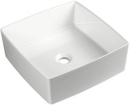 SAPHO CROX umyvadlo 40x40cm, litý mramor, bílá                                                       - Umyvadlo