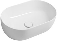 SAPHO ETELA keramické umyvadlo 55x36 cm, včetně výpusti s keramickou zátkou                          - Umyvadlo