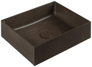 SAPHO FORMIGO betonové umyvadlo, 47,5x14x36,5 cm, tmavě hnědá                                        - Umyvadlo