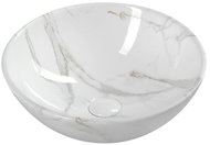 SAPHO DALMA keramické umyvadlo 42x16,5x42 cm, carrara                                                - Umyvadlo