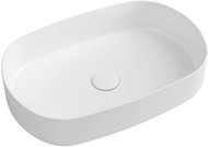 SAPHO INFINITY OVAL keramické umyvadlo na desku, 55x36 cm, bílá                                      - Umyvadlo
