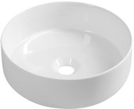 SAPHO INFINITY ROUND keramické umyvadlo na desku, průměr 36x12 cm, bílá                              - Umyvadlo