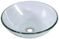 SAPHO RIPPLE skleněné umyvadlo průměr 42 cm, čirá s motivem                                          - Umyvadlo