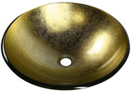 SAPHO SHAY skleněné umyvadlo průměr 42 cm, zlatá                                                     - Umyvadlo