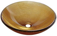 SAPHO SUN skleněné umyvadlo průměr 42 cm, medová                                                     - Umyvadlo