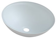 SAPHO TELICA skleněné umyvadlo, průměr 42 cm, bílá mat                                               - Umyvadlo