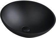 SAPHO TELICA skleněné umyvadlo, průměr 42 cm, černá mat                                              - Umyvadlo
