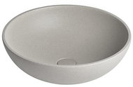 SAPHO TURF betonové umyvadlo včetně výpusti, o44x14,50 cm, bílý pískovec                             - Umyvadlo