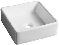 SAPHO UBEGA keramické umyvadlo 38x13,5x38 cm, na desku                                               - Umyvadlo