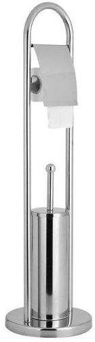 AQUALINE SAMBA stojan s podstavcem, WC štětkou a držákem toaletního papíru, chrom                    - Držák na toaletní papír - Hlavní obrázek