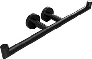 SAPHO X-ROUND BLACK držák toaletního papíru dvojitý se dvěma úchyty, černá                           - Toilet Paper Holder