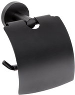 SAPHO X-ROUND BLACK držák toaletního papíru s krytem, černá                                          - Držák na toaletní papír