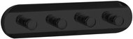 AQUALINE SAMBA quadruple hook, black - Bathroom Hook