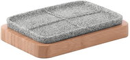 GEDY NORA mýdlenka na postavení, šedá/bambus                                                         - Soap Dish