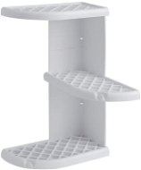 GEDY OSCAR rohová polička do sprchy 230 × 375 × 230 mm, ABS plast, biela - Polička do kúpeľne