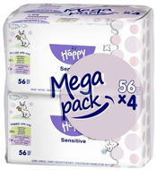 Baby Wet Wipes BELLA Happy Sensitive (4x56 pieces) - Dětské vlhčené ubrousky