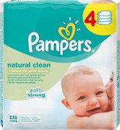 PAMPERS Natural Clean (4 x 64pcs) - Baby Wet Wipes