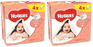 HUGGIES Soft Skin Quatro Pack 2× (4 × 56 pcs) - Baby Wet Wipes