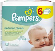 PAMPERS Natural Clean (6× 64 ks) - Detské vlhčené obrúsky