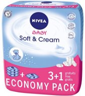 NIVEA BABY Soft & Cream 4 × 63 ks - Detské vlhčené obrúsky