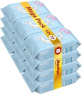 Detské vlhčené obrúsky MonPeri Mega Pack (12× 72 ks) - Dětské vlhčené ubrousky
