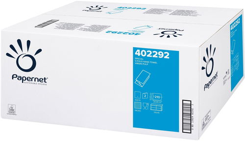 PAPERNET V-TOP Ručníky celulóza 2vr. 402292 3150 útržků - Papírové ručníky - Hlavní obrázek