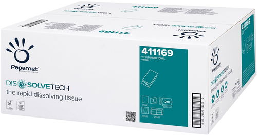 PAPERNET Ručníky DissolveTech celulóza prevence proti ucpání odpadních potrubí 411169 - Papírové ručníky - Hlavní obrázek