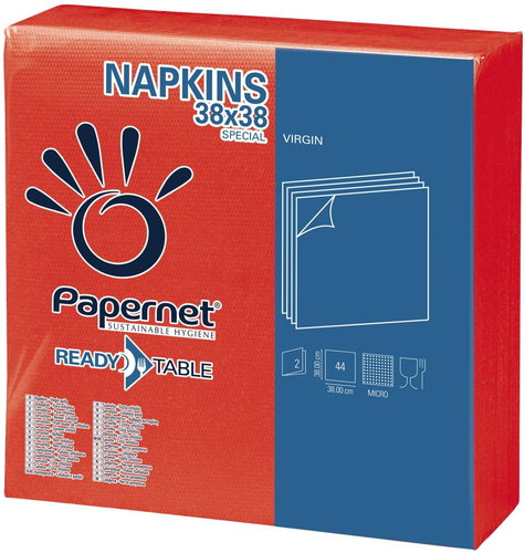 Papernet Napkins Red Cellulose 2-Ply 38x38cm 44 Pcs - Paper Napkins - Main image