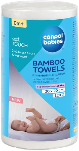 Canpol babies Disposable Bamboo Towels 120pcs - Hand Paper Towels - Main image
