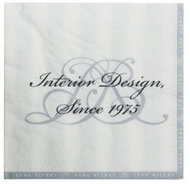 Lene Bjerre Monogram papírové ubrousky, bílé, 33 × 33 cm - Paper Napkins