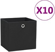 Shumee Úložné boxy 28 × 28 × 28 cm, 10 ks, čierne - Úložný box