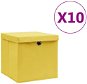 Shumee Úložné boxy s víky 28 × 28 × 28 cm, 10 ks, žluté - Úložný box