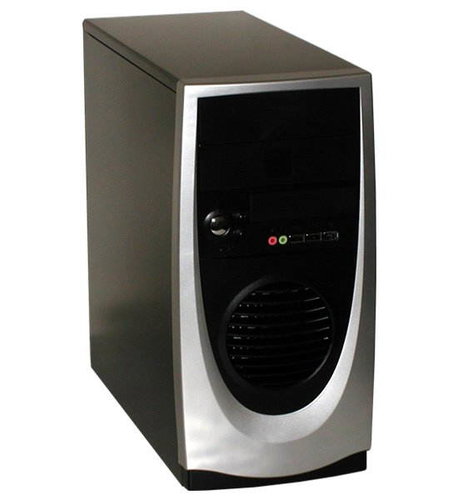 MOREX MD GEO Micro BTX černo-stříbrný (black-silver), 2x5.25", 3x/ 1x 3.5", USB, FW, bez zdroje - PC Case - Main image