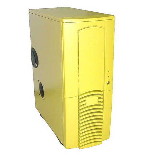 Case CHIEFTEC DX-01YL-D-410, žlutá, 410W i pro P4 - PC Case - Main image