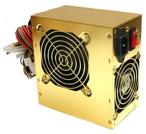 Zdroj Sweex 450W DUAL FAN, 80 a 90 mm ventilátor, zlatý (gold) - - - Main image