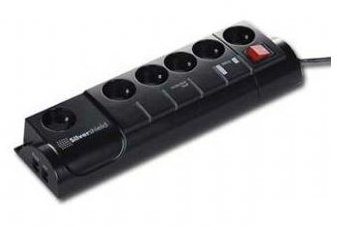 Gembird SILVERSHIELD SISF-2 Black - Surge Protector  - Main image