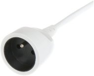 Predlžovací kábel PremiumCord predlžovací prívod, biely 2 m, 230 V, 1 zásuvka - Prodlužovací kabel