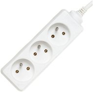 PremiumCord extension lead 230V 3 drawers white 2m - Extension Cable