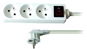 Solight Extension Lead, 3 sockets, white, switch, 3m - Extension Cable