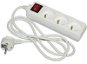 Solight Extension Lead, 3 sockets, white, switch, 5m - Extension Cable