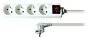 Solight Extension Lead, 4 sockets, white, switch, 3m - Extension Cable